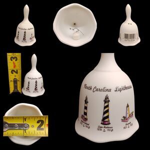 Vintage NORTH CAROLINA LIGHTHOUSES COLLECTOR'S BELL - APPROXIMATELY 3" H